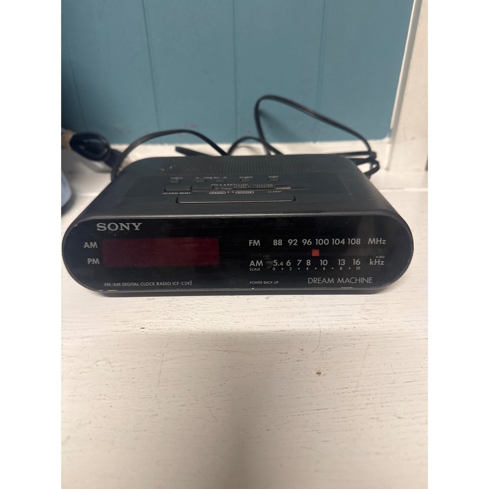 Sony Dream Machine AM‎ FM Digital Clock Radio ICF-C240 Black